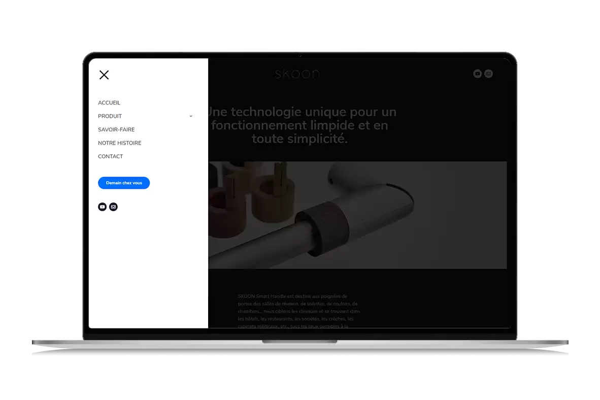 Home page du site web