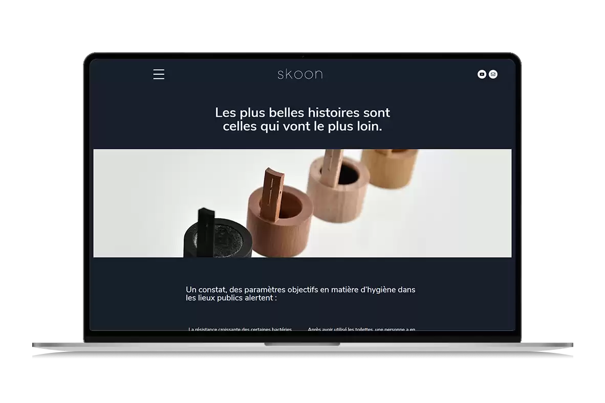 Design de la page web de présentation de produits
