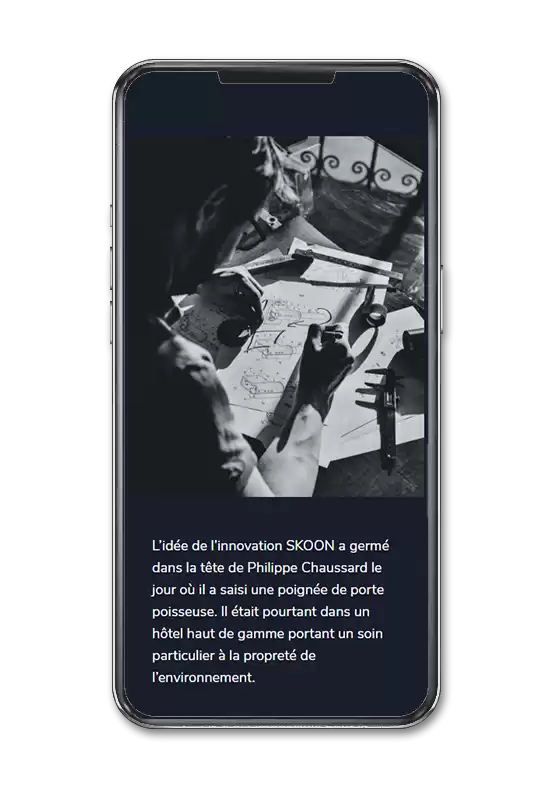 Page du site version smartphone